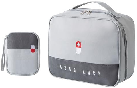 Bolsa de Emergencia Impermeable Grande - Portátil para Primeros Auxilios y Almacenamiento de Medicamentos para el Hogar