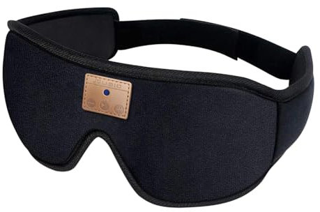 Schlafkopfhörer Kabellos, Blauzahn-Schlafkopfhörer, weiche Kopfhörer zum Schlafen & Sport, Augenabdeckung Stereo-Kopfhörer, bequeme Kopfhörer Stirnband Musik-Ohrhörer für Flugzeug, Reisen, Schlaf