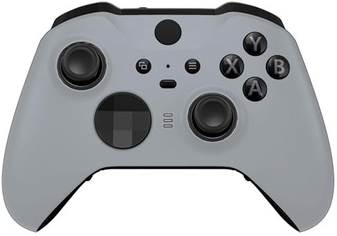 eXtremeRate Cover Custodia per Xbox Elite Series 2 Controller Model 1797,Copertura Frontale Scocca Guscio Ricambio per Xbox Elite Series 2 Controller Wireless Core&2 Anelli-Grigio Ardesia Chiaro