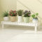 SZKTHD Portapiante In Legno Scaffale Per Fiori A Più Livelli Da Interno Supporto Per Piante Da Balcone Espositore Per Piante Grasse Scaffale Per Piante Da Interno Ed Esterno(bianca,98X25X15CM)