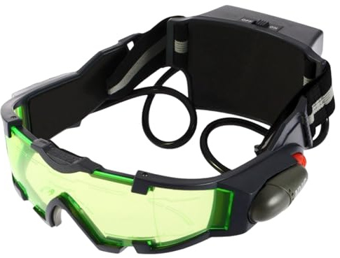 Nachtsichtbrille, ausklappbare LED-Spionagebrille mit nachtgrüner Linse und verstellbarem Band, winddicht, Anti-Stempeln, cooles Spielzeug für die Jagd, Rennen, Radfahren, cooles Zeug für Jungen