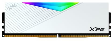 XPG D500G Lancer RGB DDR5 Memory，White：64GB(32 * 2) 6000Mhz C30 | High-Speed DDR5 RAM, Intel XMP 3.0 & AMD EXPO, RGB Lighting, Heatsink