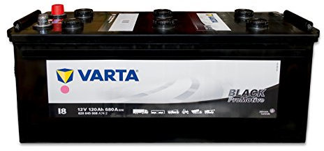 Varta Promotive Black I8 Batterie Poids Lourds, Travaux Publics, Agricoles, 12 V 120Ah 680 Amps (En)