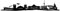 Samunshi® Wandtattoo Stuttgart Skyline Wandaufkleber 120 x 22cm schwarz