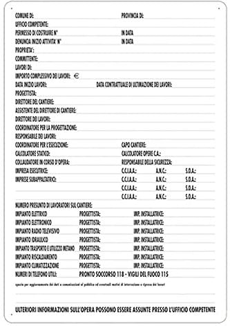 Cartello Concessione Edilizia In Polionda.