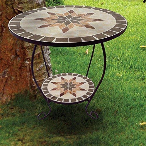linoows Blumentisch Blumenständer Constanza, Mosaik Tisch im Mediterrane Stil