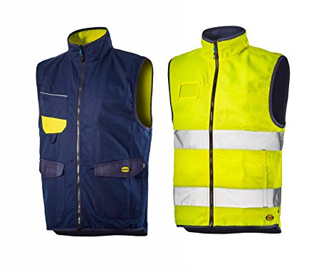 GILET ALTA VISIBILITA' REVERSIBILE TG.M GIALLO FLUO
