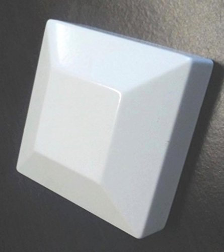 10 Stück Aluminium-Pfostenkappen, flach, passend für 5,1 cm² (3 Farben zur Auswahl) (weiß)