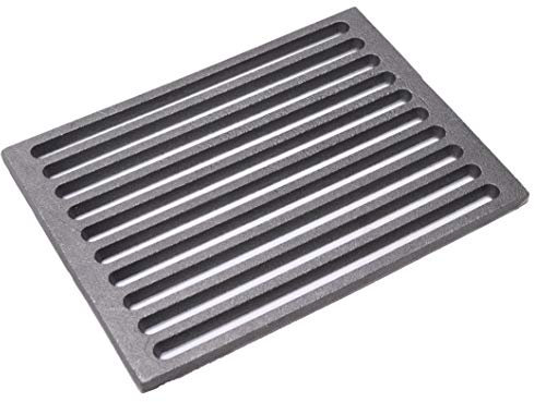 Fonderia Bongiovanni | Griglia in Ghisa | Griglia per Camino | Stufa Pellet | Barbecue Fondello per Cenere | (cm 30x22x1)