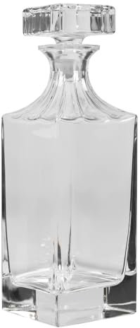 Whisky Decanter Carafe 900ml Large Clear Glass Bottle with Lid Ball Stop Drinks Decanter Jug Home Restaurant Party Home Bar Whiskey Brandy Liquor Decanter Gift Present Idea
