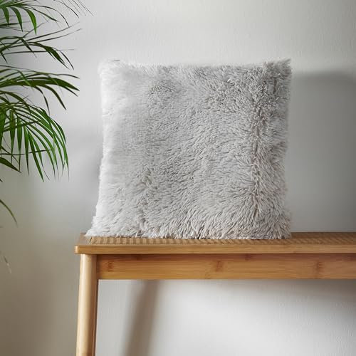 Catherine Lansfield Cuddly Cushion 45x45cm Silver