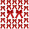 WILLBOND 24 Stücke Weihnachten Band Schleife Funkeln Bogen Weihnachtsbaum Bögen Party Dekoration Weihnachten Dekor Kranz Ornamente (Rot)