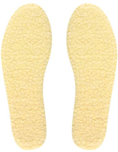 Knixmax Solette in pelle di pecora Soletta per scarpe in Lana Calda Invernali Sottopiede Morbido e Comfort per Uomo Donna Bambini 46EU