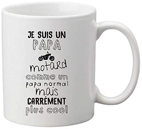 Mug céramique imprimé citation Je suis une papa motard ref 2627