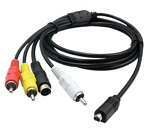 AV TV Video Cable Compatible with Camcorder Handycam DCR-DVD7E DVD91E Mini DV DVD Camcorder