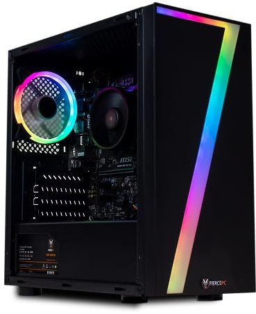 Fierce RGB Gaming PC - AMD Ryzen 3 3200G 3.6-4GHz, AMD Vega 8 Graphics, 16GB RAM 3200MHz, 1TB NV3 M.2 NVME SSD, 500W PSU, Windows 11