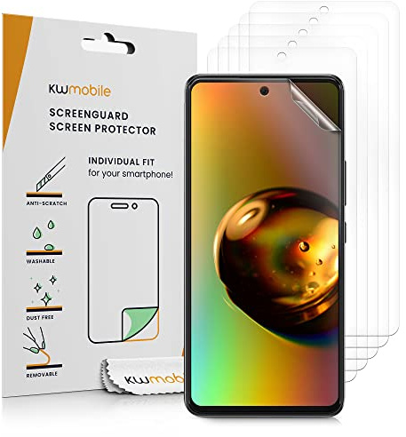 kwmobile 6x Folie für Samsung Galaxy A53 5G - Transparente Displayschutzfolie, Full Screen Protector Set, kratzfeste Handyfolie