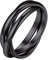 FOCALOOK Schlichte Ringe Damen Ehering Wickelringe Schwarzer Ring 316L Edelstahl Ringe Geschlossene Ringe Fingerringe Schmuck für Mutter/Tochter/Freundin Größe 47