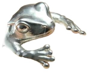 Yienate Silber Frosch Ring Vintage offen Frosch Finger Band Statement Charm Tier Ring Geschenk für Frauen Mädchen