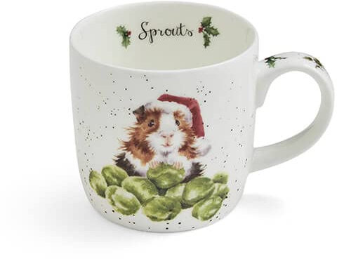 Wrendale Designs Taza de porcelana fina brotes de conejillo de indias