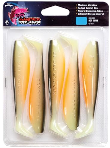 Fox Rage Zander Pro Shad UV Hot Olive Set 5Stk