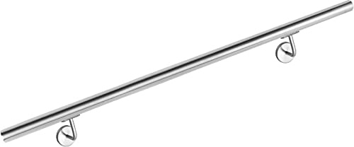 UISEBRT 200cm Handlauf Edelstahl Treppengeländer Wandhandlauf für innen außen Treppen Balkon (200cm)