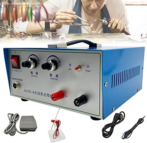 80A Pulse Spot Welder 400W Spot Welder Machine Strumento di saldatura a punti per gioielli in argento dorato con pistola per saldatura per saldatura rapida di platino, oro, argento e acciaio,Blue
