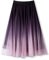 Damen Tüllröcke Midi Elastische Hohe Taille Plissee Mesh Flowy A-Linie Party Lange Tutu Röcke…, Farbverlauf lila, L