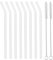 Lot de 8 Paille en Verre Réutilisables, Incurvé Paille Verre Transparente avec 2 Brosses de Nettoyage, Longueur 20 cm Glass Straw Idéal pour Bubble Tea Toutes les Boissons Lait (Courbé)