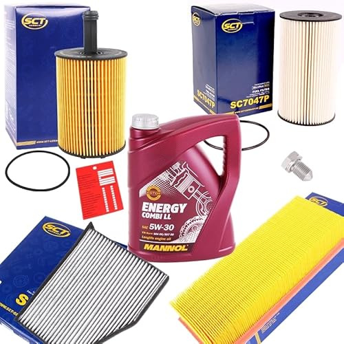 Inspektionspaket Ölwechsel Set Ölfilter + Motoröl 5W-30, 5 Liter LL, Motoröl, Motoröl 1.9/2.0 TDI VW AUDI