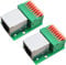 PENGLIN 2 Stück RJ45 Buchse auf 8 Polige Anschlussleiste,RJ45 8P8C Horizontale Buchse auf 8-polige Crimpklemme Ethernet Adapter mit PCB Board