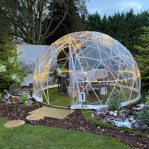 WDDEYYDS Blasenzelt, transparentes Gartenkuppelhaus, 4–6 Personen, Gartengewächshaus, 3,6 m/12 Fuß, Gartenkuppel, wasserdichter Terrassenüberdachung für Partys