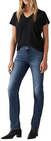 Levi's Women's 314 Shaping Straight Jeans, Cool Agenda, 26W / 32L