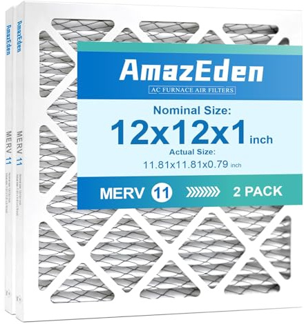 AmazEden 12 x 12 x 1 AC-Luftfilter MERV 11 (2er-Pack) MPR 1000 FPR 7 HVAC Ofenfilter plissiert Hausstaubschutz Ersatzfilter (genaue Maße: 30 x 30 x 2 cm)