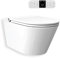 MEWATEC EasyUp 2.0, Dusch WC Komplettanlage, Vortex Spülung, wandhängend, spülrandlos, Nanobeschichtung