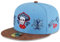 New Era Minor League Baseball 59FIFTY Skull Blue Agave Collection Kunstleder Visier Fitted Cap Mütze, Blau, 64 EU