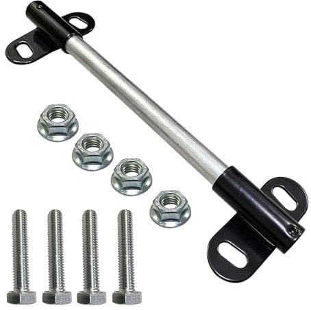 FUYEAR Heavy Duty Wheelbarrow Axle Bracket Kit Compatible with 5/8 Hole Wheelbarrow Axles Includes Solid Wheelbarrow Axle Shaft Heavy Steel Brackets Bolts Nuts