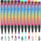 HJZHII 12 Color 3D Nail Art Pens Set, Waterproof Nail Point Graffiti Dotting Pen Quick Dry Acrylic Drawing Painting Pen with Soft Bristles Liner Brush for DIY Nail Art Beauty Manicure Tools