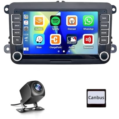 [4+64GB] Epronic Android Wireless Carplay Radio de Coche con Pantalla Táctil para VW Golf 5 6 7'' Autoradio Bluetooth con Android Auto GPS WiFi FM EQ SWC Mirror Link Cámara Trasera