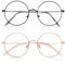 2 Stück Blaulichtfilter Brille Damen Herren Ohne Stärke Runde Rahmen Blaulicht Brille Anti Blaulicht Fake Brillen Metall Blue Light Blocking Glasses Blaulichtbrille Computerbrille Gaming Schutzbrille