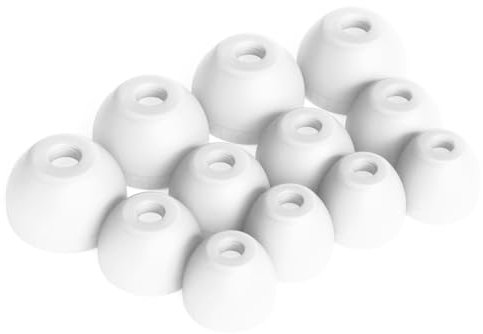 Okuli 12 x Silicona Gomas Auriculares Puntas de Repuesto para Sony WF-C500 Auriculares en Blanco