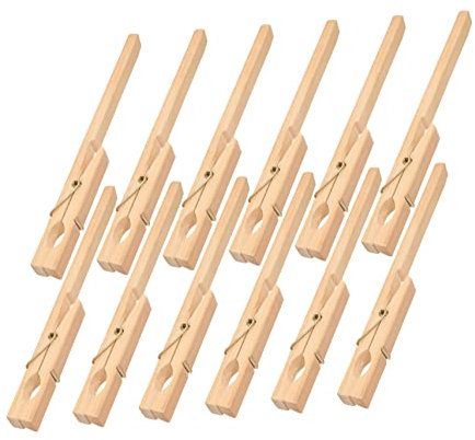 TOPPERFUN 12 Piezas de Pinzas de Madera para Tubos de Abrazaderas de Laboratorio Soporte Estable para Experimentos y Fáciles de Usar
