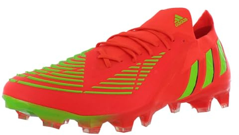 adidas Predator Edge.1 Low Artificial Grass Unisex Shoes, Solar Red/Team Solar Green/Core Black-red, 9 Women/8 Men
