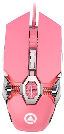 DIYEAH 1Pieza Ratón De Profesional para Ordenador Accesorio Color Rosa Ergonómico y Silencioso para Gaming y Oficina