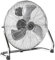 HOMCOM 16 Inches Chrome Metal Floor Fan, High Velocity 3-Speed Home Gym with Adjustable Head, Portable Desk & Table Fan Air Circulator for Home Office, Powerful Airflow, Quiet Operation