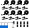 Fenayuu Pack of 8 Pool Cover Straps, Straps and Clips for Solar Covers, Reel Attachment Set for Hotel, Home, Patio