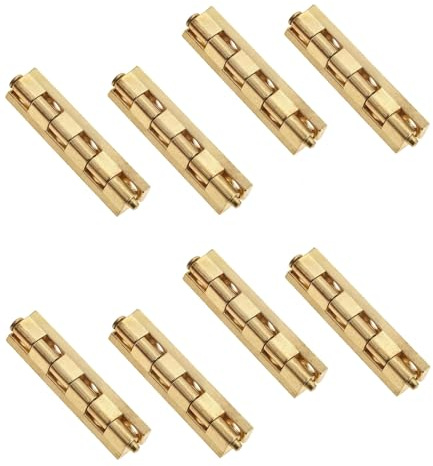 8 Bisagras Desmontables con Pasador Cromado/Latonado 53 mm – WOLFPACK (Latonado 8 unidades)