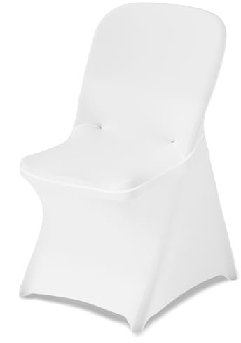 VEVOR 30 Pcs White Chair Covers, Polyester Spandex Chair Cover, Stretch Slipcovers for Wedding Party Dining Banquet Flat-Front Chair Covers, Fits Chair Measures up to 18.11 x 19.69 x 33.86 inch