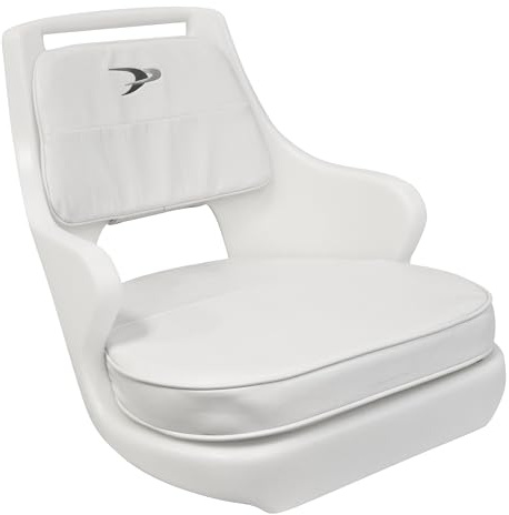 Wise 8WD015-3-710 Standard Compact Pilot Chair with Cushions and Mounting Plate, White