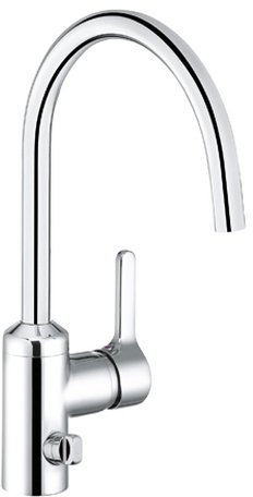 Kludi Spültisch-Einhebelmischer Bingo Star mit Luftsprudler, 1 Lochmontage Ausladung 215 mm, verchromt, 428360578